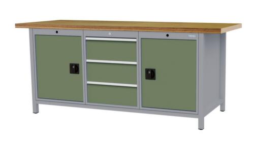 Bedrunka + Hirth Werkbank, 3 Schubladen, 2 Schränke, 2 Ablageböden