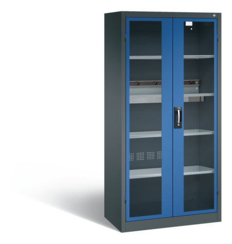 C+P Akkuladeschrank ERGO, RAL7016 Anthrazitgrau/RAL5010 Enzianblau