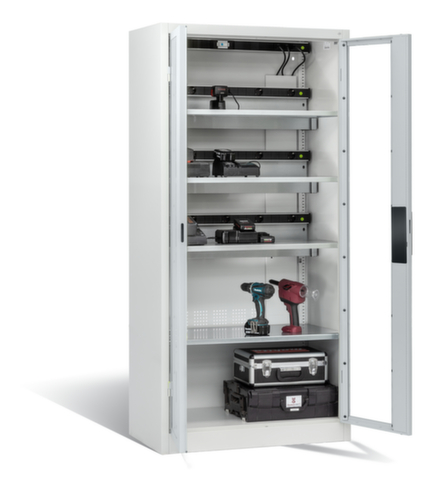 C+P Akkuladeschrank ERGO, RAL7035 Lichtgrau/RAL7035 Lichtgrau