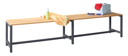 PAVOY Umkleidebank Basis mit Holzleisten