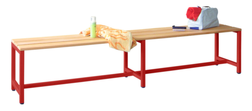 PAVOY Umkleidebank Basis mit Holzleisten