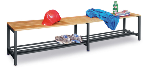 PAVOY Umkleidebank Basis mit Holzleisten