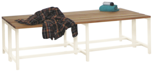 PAVOY Umkleidebank Basis mit Holzleisten