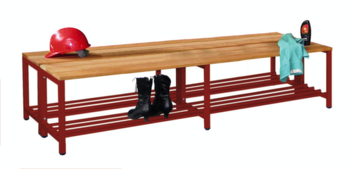 PAVOY Umkleidebank Basis mit Holzleisten
