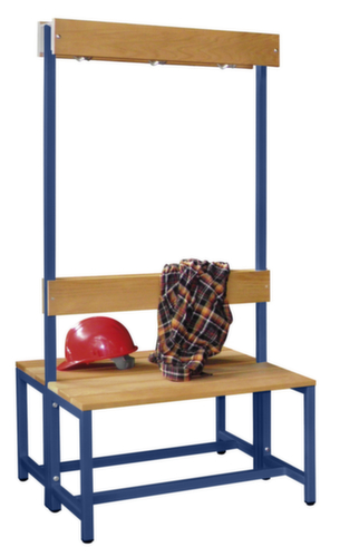 PAVOY Umkleidebank Basis mit Haken und Holzleisten