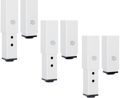 RAU Höhenverstellbare Werkbank Serie 8000, 18 Schubladen, RAL7035 Lichtgrau/RAL5010 Enzianblau