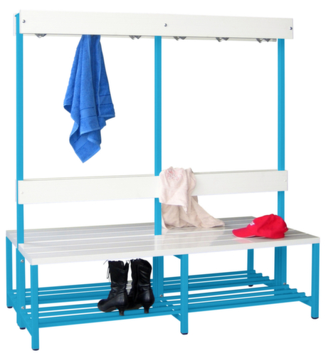 PAVOY Umkleidebank Basis mit Haken und Kunststoffleisten