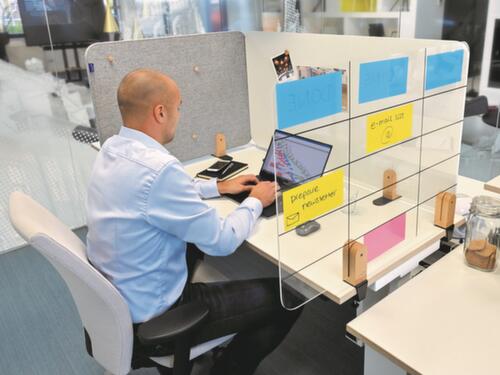 Legamaster Tischtrennwand ELEMENTS aus Acrylglas, Höhe x Breite 600 x 800 mm