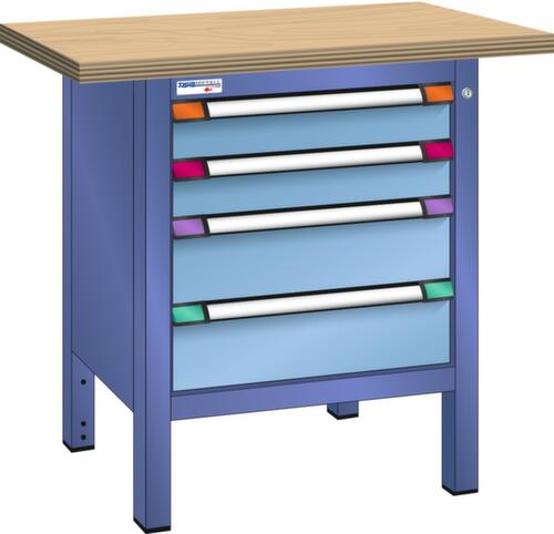 Thurmetall Werkbank, 4 Schubladen