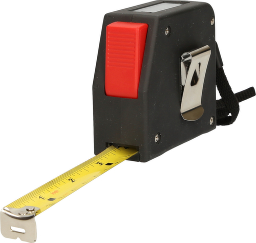 KS Tools Elektrisches Bandmaß mit Feststeller und Gürtelclip