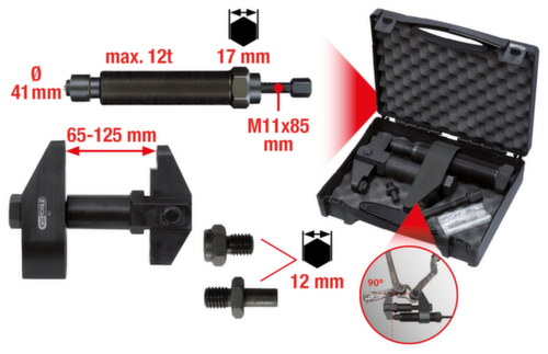 KS Tools Klemmschrauben-Ausdrücker mit Hydraulikspindel