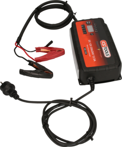 KS Tools 12V + 24V SMARTcharger Hochfrequenz-Batterieladegerät 25A/12,5A