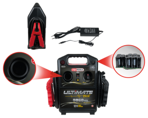 KS Tools 12 V Kondensator-Booster - mobiles Starthilfegerät 1800 A