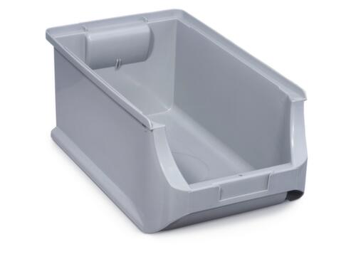 Sichtlagerkasten, grau, Tiefe 355 mm, Polypropylen