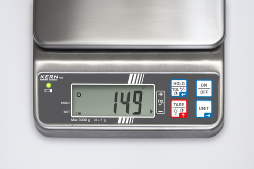 KERN Tischwaage FOB 1.5K0.5, Wägebereich 0 - 1,5 kg