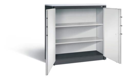 C+P Büro-Sicherheitsschrank mit Abdeckplatte aus Holz