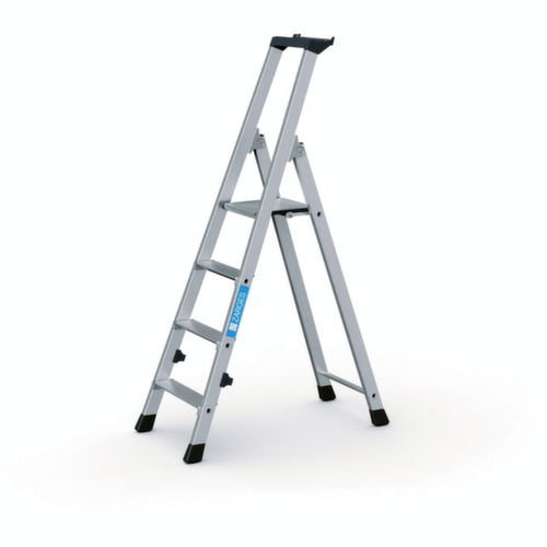 ZARGES Stehleiter Nova S einseitig begehbar, 4 Riffelblechstufe(n)