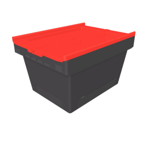 BITO Umweltfreundlicher Mehrwegbehälter MB Eco, Inhalt 18 l, Zweiteiliger Klappdeckel