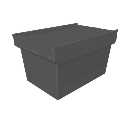 BITO Umweltfreundlicher Mehrwegbehälter MB Eco, Inhalt 58 l, Zweiteiliger Klappdeckel