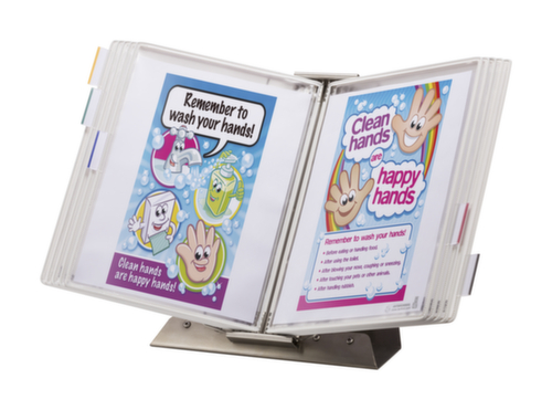 tarifold Tisch-Sichttafelsystem STERIFOLD, mit 10 Sichttafeln in DIN A4