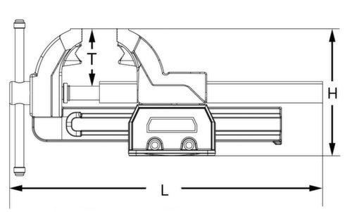 KS Tools Parallel-Schraubstock ohne Drehteller