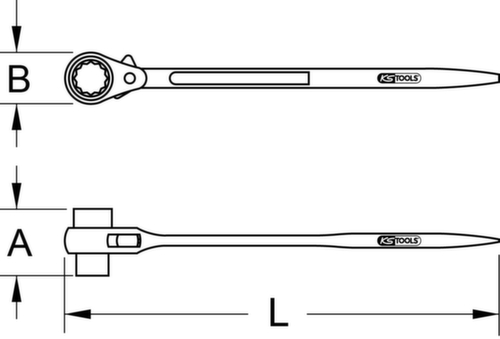 KS Tools 4 in 1 Gerüstbauschlüssel