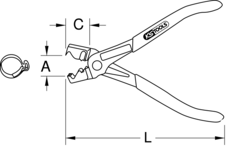 KS Tools Click-Schlauchschellenzange