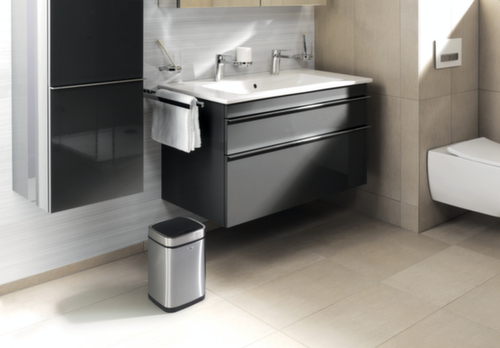 Durable Sensor-Abfallbehälter NO TOUCH aus Edelstahl, 6 l, metallic-silber