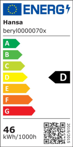 Hansa LED-Arbeitsplatz-Stehleuchte Beryll, Licht neutralweiß, weiß/silber
