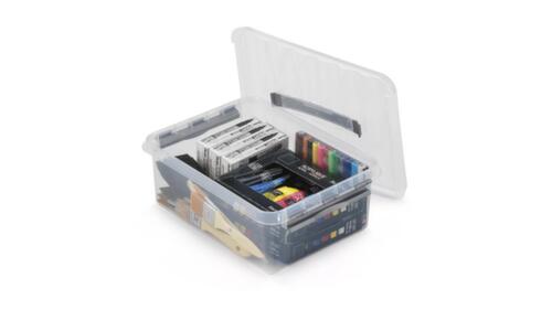 Aufbewahrungsbox ECO, transparent, Inhalt 6 l, Deckel mit Griff