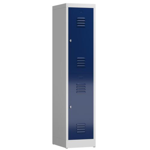 Doppelstöckiger Garderobenschrank ClassiX, Abteilbreite 400 mm