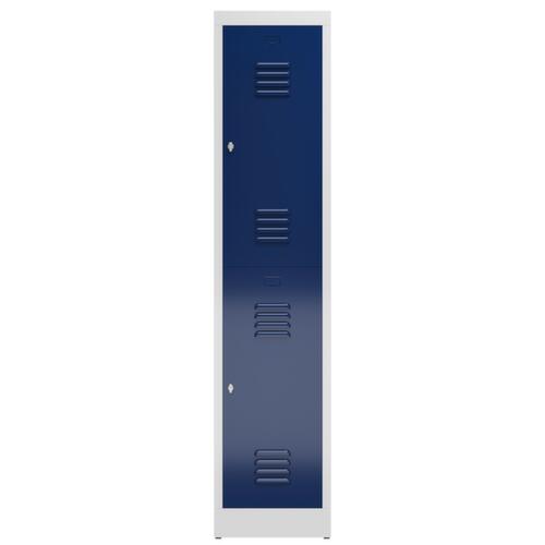 Doppelstöckiger Garderobenschrank ClassiX, Abteilbreite 400 mm