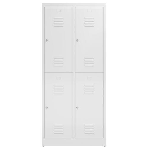 Doppelstöckiger Garderobenschrank ClassiX, Abteilbreite 400 mm