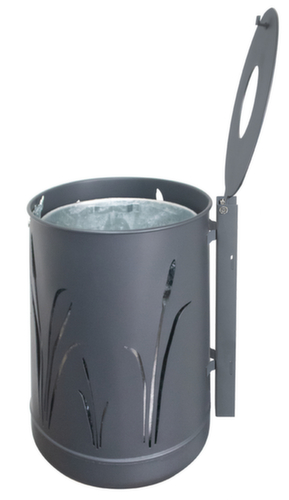 Abfallbehälter im Schilfdesign