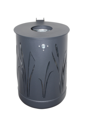 Abfallbehälter im Schilfdesign