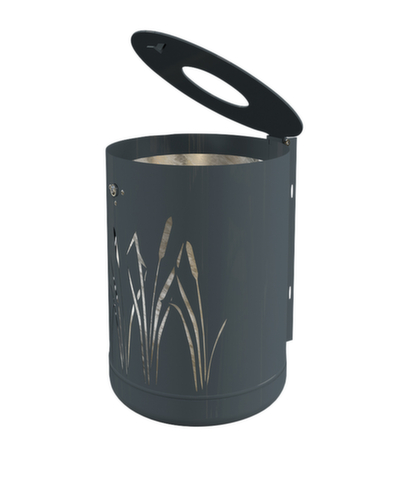 Abfallbehälter im Schilfdesign