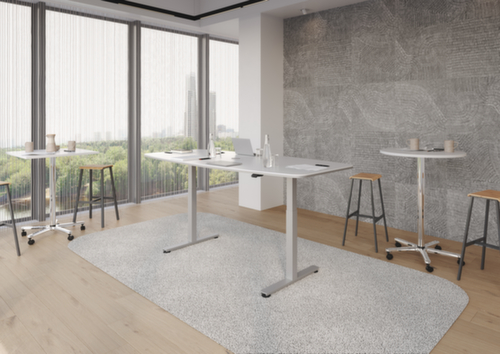 Elektrisch höhenverstellbarer Konferenztisch, Breite x Tiefe 2200 x 1030 mm, Platte weiß
