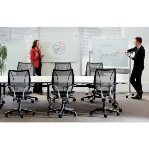 nobo Mobiles Glas Flipchart, Höhe 1850 mm