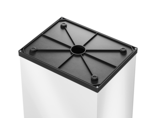 Hailo Abfallbehälter Big-Box Swing L mit selbstschließendem Schwingdeckel, 35 l, weiß