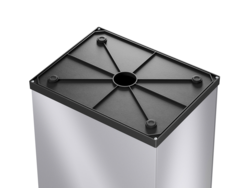 Hailo Abfallbehälter Big-Box Swing XL mit selbstschließendem Schwingdeckel, 52 l, silber