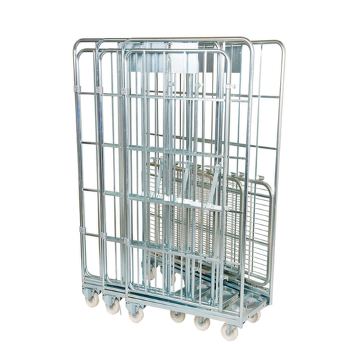 Nestbarer Rollbehälter nestainer® ERGO S, Traglast 500 kg, Länge x Breite 800 x 700 mm