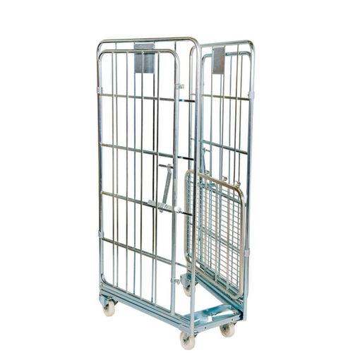 Nestbarer Rollbehälter nestainer® ERGO S, Traglast 500 kg, Länge x Breite 800 x 700 mm