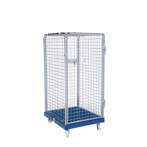 Sicherheitsrollbehälter rolltainer® ADB mit Kunststoffplatte, Traglast 500 kg, Länge x Breite 815 x 724 mm