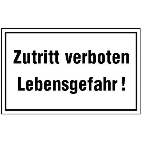 Hinweisschild SafetyMarking®, "Zutritt verboten Lebensgefahr!"