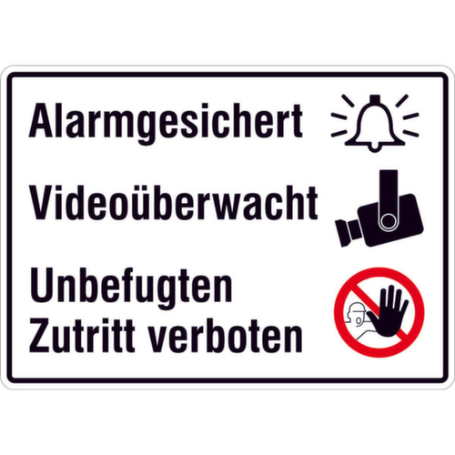 Hinweisschild SafetyMarking®, "Alarmgesichert"