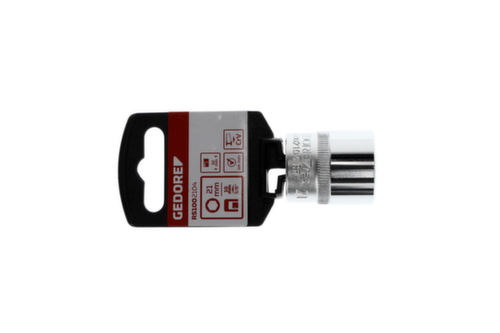 GEDORE R51002104 Steckschlüsseleinsatz 3/8" 6-kant 21 mm Länge 32 mm