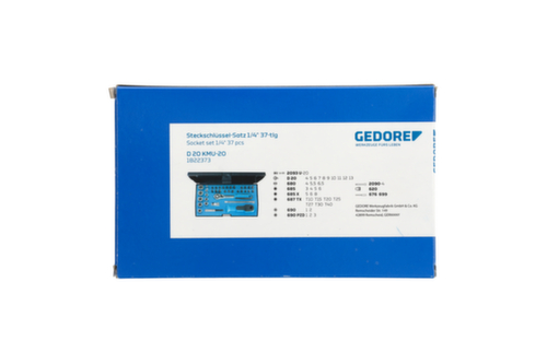 GEDORE D 20 KMU-20 Steckschlüssel-Satz 1/4" 37-teilig UD-IN-IS-PH-PZ-TX