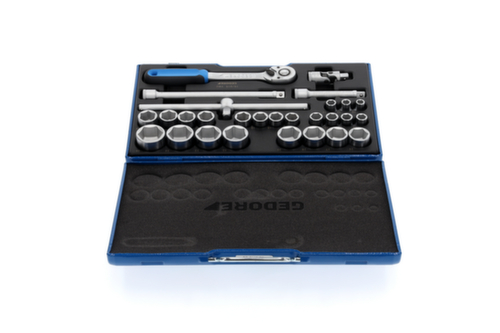 GEDORE 19 VMU-10 Steckschlüssel-Satz 1/2" 28-teilig 6-kant 10-36 mm