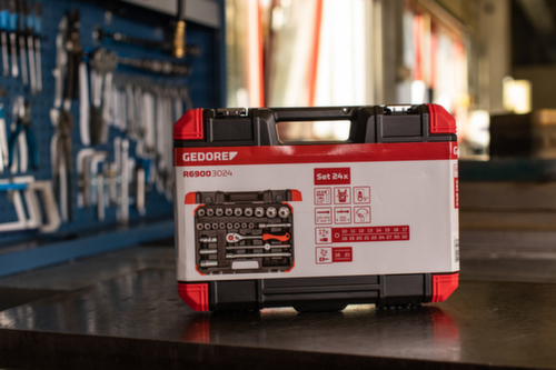 GEDORE R69003024 Steckschlüssel-Satz 1/2" 10-32mm 24-teilig
