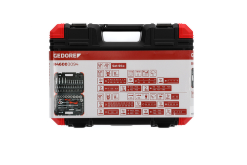 GEDORE R46003094 Steckschlüssel-Satz 1/4"+1/2" 94-teilig